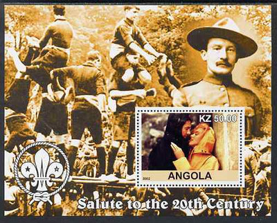 Angola 2002 Salute to the 20th Century #09 perf s/sheet - Marilyn & Baden Powell, unmounted mint. Note this item is privately produced and is offered purely on its thematic appeal