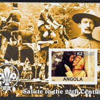 Angola 2002 Salute to the 20th Century #09 imperf s/sheet - Marilyn & Baden Powell, unmounted mint. Note this item is privately produced and is offered purely on its thematic appeal