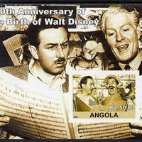 Angola 2001 Birth Centenary of Walt Disney #04 imperf s/sheet - Walt Disney & Nelson Eddie, unmounted mint. Note this item is privately produced and is offered purely on its thematic appeal