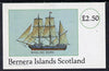 Bernera 1982 Fishing Boats (Whaling Bark) imperf deluxe sheet (£2.50 value) unmounted mint