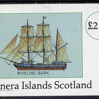 Bernera 1982 Fishing Boats (Whaling Bark) imperf deluxe sheet (£2.50 value) unmounted mint
