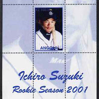 Angola 2001 Baseball Rookie Season - Ichiro Suzuki perf s/sheet unmounted mint. Note this item is privately produced and is offered purely on its thematic appeal