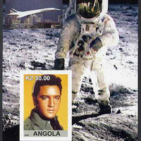 Angola 2002 Salute to the 20th Century #12 imperf s/sheet - Elvis, Concorde & Neil Armstrong, unmounted mint. Note this item is privately produced and is offered purely on its thematic appeal