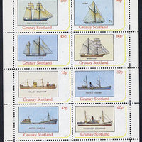 Grunay 1982 Ships (Schooner, Sloop, Ketch, Steamship etc) perf,set of 8 values (15p to 60p) unmounted mint