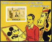 Angola 2001 Birth Centenary of Walt Disney #01 imperf s/sheet - Disney & various characters, unmounted mint. Note this item is privately produced and is offered purely on its thematic appeal