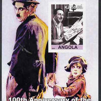 Angola 2001 Birth Centenary of Walt Disney #09 imperf s/sheet - Disney & Charlie Chaplin, unmounted mint