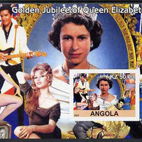 Angola 2002 Golden Jubilee of Queen Elizabeth II #2 imperf s/sheet unmounted mint. Note this item is privately produced and is offered purely on its thematic appeal