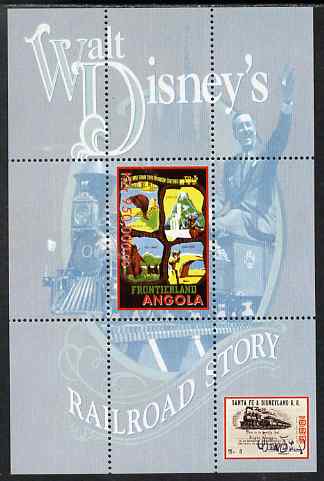 Angola 1999 Walt Disney's Railroad Story #1 perf s/sheet unmounted mint