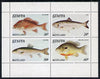 Staffa 1979 Fish #04 (Snapper, Shad, etc) perf,set of 4 values (16p to 60p) unmounted mint