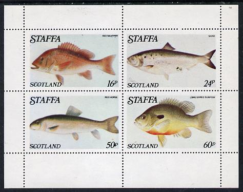 Staffa 1979 Fish #04 (Snapper, Shad, etc) perf,set of 4 values (16p to 60p) unmounted mint