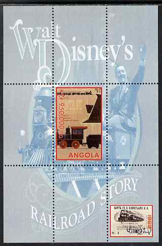 Angola 1999 Walt Disney's Railroad Story #3 perf s/sheet unmounted mint