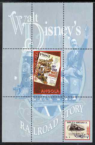 Angola 1999 Walt Disney's Railroad Story #4 perf s/sheet unmounted mint