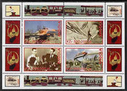 Angola 1999 Walt Disney's Railroad History #3 perf sheetlet containing 4 values unmounted mint