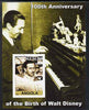 Angola 2002 Birth Centenary of Walt Disney #07 imperf s/sheet - Disney reading sheet music & at the Piano, unmounted mint. Note this item is privately produced and is offered purely on its thematic appeal