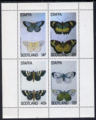 Staffa 1979 Butterflies (Clouded & Yellow, Garden White, etc) perf,set of 4 values (14p to 75p) unmounted mint