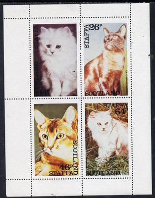 Staffa 1979 Cats (Angora, Red Tabby etc) perf,set of 4 values (14p to 64p) unmounted mint