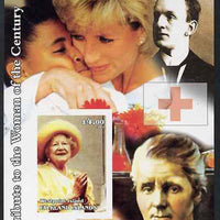 Westpoint Island (Falkland Islands) 2002 A Tribute to the Woman of the Century #5 Queen Mother imperf souvenir sheet unmounted mint (Also shows Diana & Marie Curie). Note this item is privately produced and is offered purely on it……Details Below