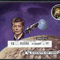 Fujeira 1970 Apollo 15 - Pres Kennedy 12r imperf m/sheet unmounted mint, Mi BL A25B