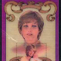 North Korea 1982 Birth of Prince William 80ch imperf deluxe sheet #2 in 3-dimensional format, unmounted mint