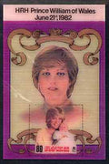 North Korea 1982 Birth of Prince William 80ch imperf deluxe sheet #2 in 3-dimensional format, unmounted mint