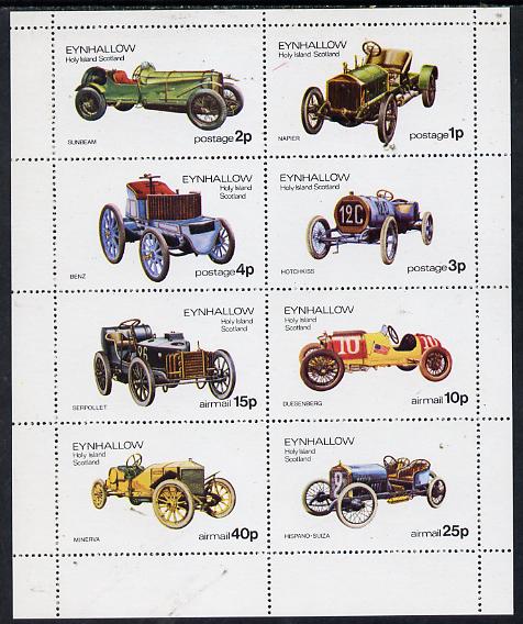 Eynhallow 1974 Vintage Cars #1 perf,set of 8 values (1p to 40p) unmounted mint