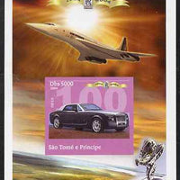 St Thomas & Prince Islands 2004 Rolls Royce Centenary #01 imperf s/sheet unmounted mint. Note this item is privately produced and is offered purely on its thematic appeal