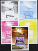 St Thomas & Prince Islands 2004 Rolls Royce Centenary #07 s/sheet - the set of 5 imperf progressive proofs comprising the 4 individual colours plus all 4-colour composite, unmounted mint