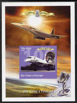 St Thomas & Prince Islands 2004 Rolls Royce Centenary #08 imperf s/sheet unmounted mint. Note this item is privately produced and is offered purely on its thematic appeal