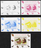 Comoro Islands 2008 Entomologists & Butterflies #3 Louis Agassiz individual deluxe sheet - the set of 5 imperf progressive proofs comprising the 4 individual colours plus all 4-colour composite, unmounted mint
