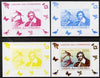 Comoro Islands 2008 Ornithologists & Birds #3 John James Audubon 225f,individual deluxe sheet - the set of 4 imperf progressive proofs comprising 3 individual colours plus all 4-colour composite, unmounted mint