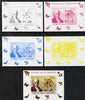 Comoro Islands 2008 Botanists & Fungi #4 Michel Adanson individual deluxe sheet - the set of 5 imperf progressive proofs comprising the 4 individual colours plus all 4-colour composite, unmounted mint