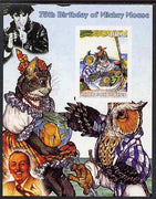 Benin 2003 75th Birthday of Mickey Mouse - The Owl & the Pussy Cat #1 (also shows Elvis & Walt Disney) imperf m/sheet unmounted mint. Note this item is privately produced and is offered purely on its thematic appeal