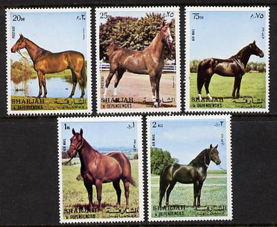 Sharjah 1972 Horses set of 5 unmounted mint (Mi 1006-10A)