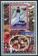Congo 2005 Lighthouses #02 perf s/sheet with Disney characters in background unmounted mint