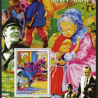 Benin 2003 75th Birthday of Mickey Mouse - Little Red Riding Hood #02 (also shows Elvis & Walt Disney) perf m/sheet unmounted mint. Note this item is privately produced and is offered purely on its thematic appeal