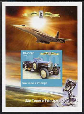 St Thomas & Prince Islands 2004 Rolls Royce Centenary #09 imperf s/sheet unmounted mint. Note this item is privately produced and is offered purely on its thematic appeal