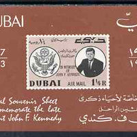 Dubai 1964 Pres Kennedy Memorial imperf m/sheet unmounted mint S MS 49a