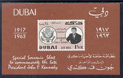 Dubai 1964 Pres Kennedy Memorial imperf m/sheet unmounted mint S MS 49a