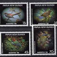 Papua New Guinea 1986 Ameripex '86 - Birds perf set of 4 unmounted mint SG N4020-23