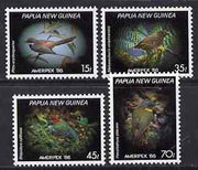 Papua New Guinea 1986 Ameripex '86 - Birds perf set of 4 unmounted mint SG N4020-23