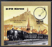 North Korea 1984 Essen Stamp fair - Railway Locomotives perf m/sheet unmounted mint SG MS N2399