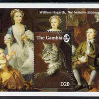 Gambia 1994 Paintings of Cats perf m/sheet (Hogath) unmounted mint, SG MS 1931a
