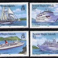 British Virgin Islands 1986 Visiting Cruise Ships set of 4 unmounted mint, SG 592-5