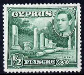 Cyprus 1938-51 KG6 Marble Forum 1/2pi green unmounted mint, SG 152