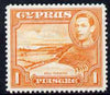 Cyprus 1938-51 KG6 Roman Theatre 1pi orange unmounted mint, SG 154