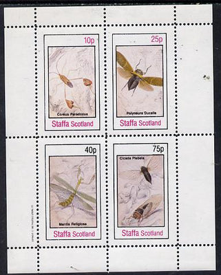 Staffa 1982 Insects perf,set of 4 values (10p to 75p) unmounted mint