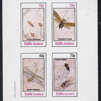 Staffa 1982 Insects imperf,set of 4 values (10p to 75p) unmounted mint