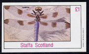 Staffa 1982 Insects (Libellula) imperf souvenir sheet (£1 value) unmounted mint