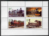 Kyrgyzstan 2000 Steam Locomotives perf sheetlet containing set of 4 values unmounted mint