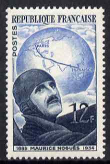 France 1951 Maurice Nogues (aviator) 12f unmounted mint SG 1128